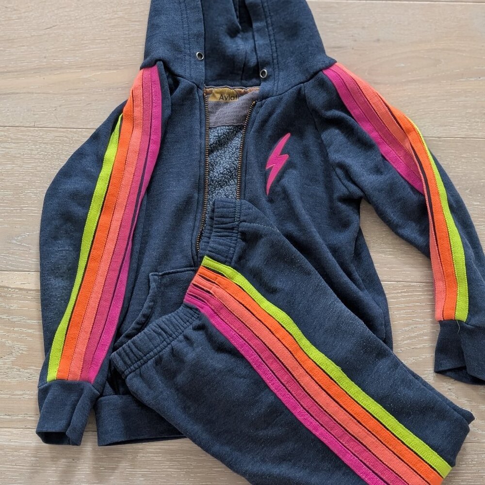 Aviator Nation 5 neon stripe set, kids size 8